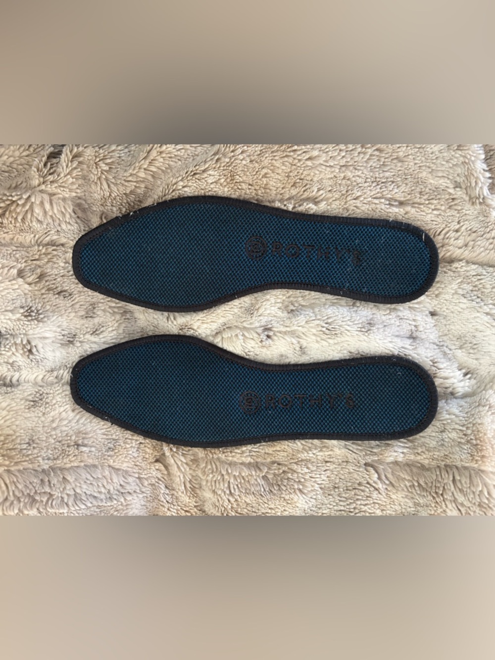 Rothy's Retired Round Toe Electric Blue Knit Slip-On Flats - Picture 12 of 16